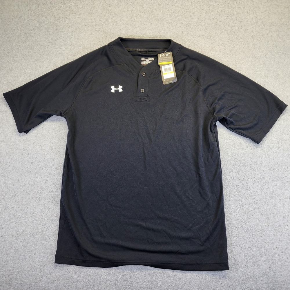 Under Armour Ultimate Short Sleeve‎ Windshirt Black Men's M Heatgear Performance